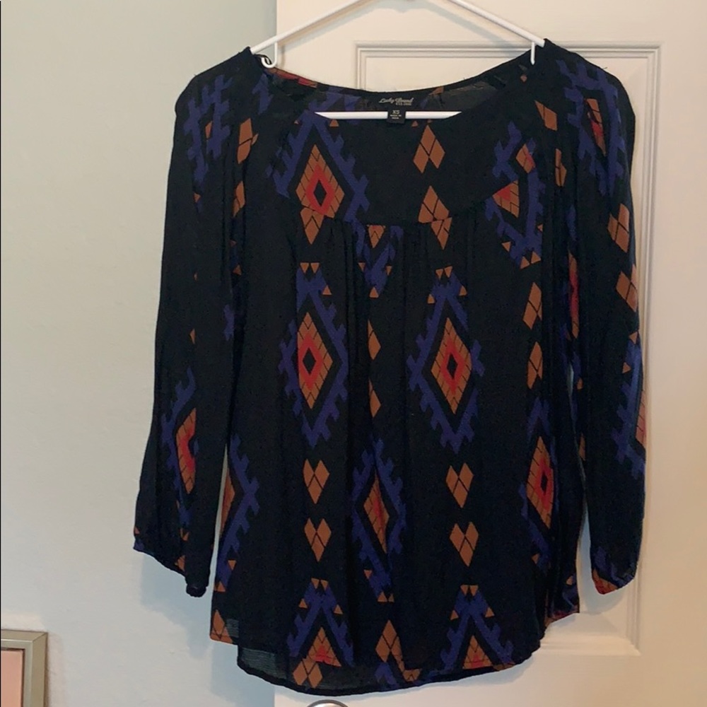 Lucky Brand Aztec Blouse